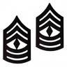 First Sergeant Rank Insignia in black metal