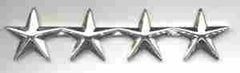 General 4 star metal rank inisgnia - Saunders Military Insignia