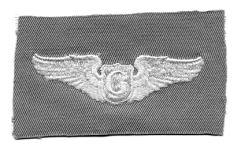 Glider Pilot Wing, cloth, Tan Bullion