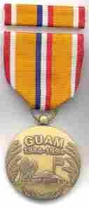 Guam Campaign Medal with ribbon slide - Saunders Military Insignia
