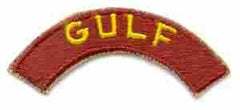 Gulf Tab in red and yellow (Transportation) - Saunders Military Insignia