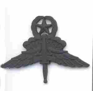 HALO Instructor badge in black metal
