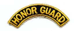 Honor Guard tab in yellow and black