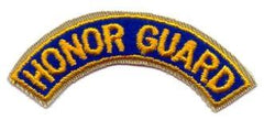 Honor Guard Tab yellow on blue Tab - Saunders Military Insignia