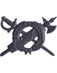 Inspector General Officer Army branch of service badge in black metal
