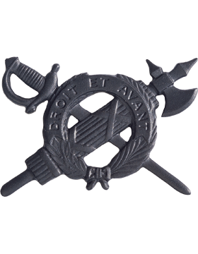 Inspector General Officer Army branch of service badge in black metal - Saunders Military Insignia