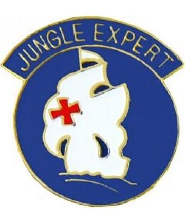 Jungle Expert School metal hat pin