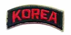 Korea Tab in red and black - Saunders Military Insignia