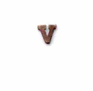 Letter V Bronze Ribbon Device