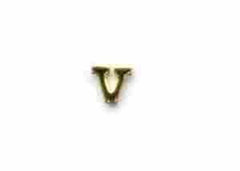 Letter V Gold Ribbon Device