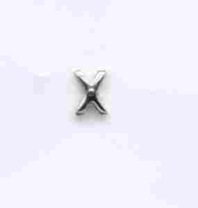 Letter X Silver Ribbon Device