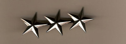 Lieutenant General 3 Star, metal rank inisgnia - Saunders Military Insignia