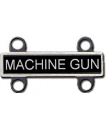 Machine Gun Qualification Bar or Q Bar in silver oxide