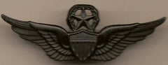 Master Aviator wing in subdued black metal - Saunders Military Insignia