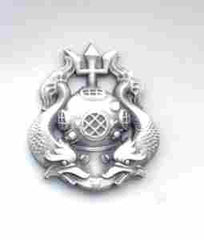 Master Divers Badge in Silver OX Finish - Saunders Military Insignia