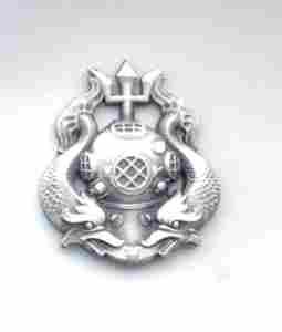 Master Divers Badge  in Silver OX Finish