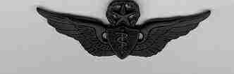 Master Flight Surgeon  badge in black metal
