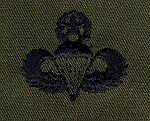 Master Parachutist Badge, cloth, Subdued