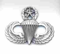 Master Parachutist wing silver OX finish - Saunders Military Insignia