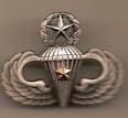 Master Parachutist Wing with 1 Gold Star silver OX finish