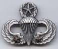 Master Parachutist Wing with 2 Combat Stars silver OX finish