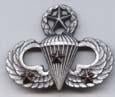 Master Parachutist Wing with 3 Combat Star silver OX finish - Saunders Military Insignia