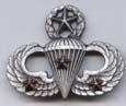 Master Parachutist Wing with 3 Combat Star silver OX finish - Saunders Military Insignia