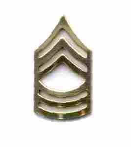 Master Sergeant (E8 Chevron, Collar size - Saunders Military Insignia
