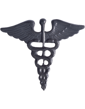 Army Medical Corps Insignia badge in black metal
