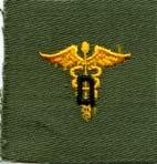 Medical Dental cloth insignia Badge, cloth, Olive Drab