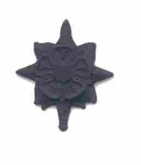 Military Intelligence Officer Army branch of service badge in black metal