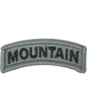 Mountain Army Patch tab in ACU with Velcro - Saunders Military Insignia