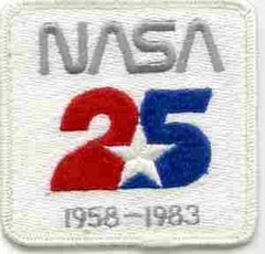 NASA 25 YEARS Patch - Saunders Military Insignia