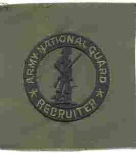 National Guard Recruiter Army ID Badge