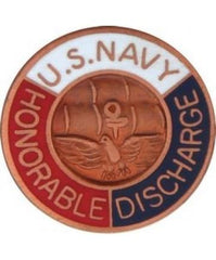 Navy Discharge metal pin