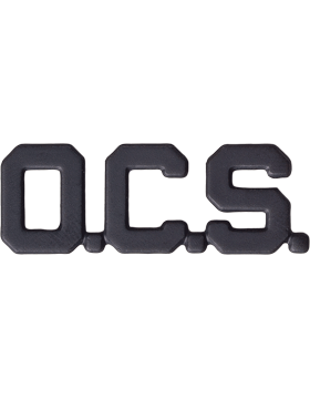 OCS Letters Army branch of service badge in black metal