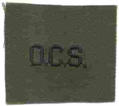 OCS letters Army Branch of Service insignia
