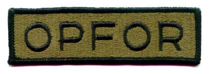 OPFOR branch tape in olive drab - Saunders Military Insignia