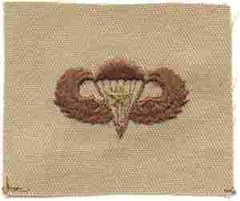 Para 1 Combat Jump with 1 star Badge, Cloth, Desert subdued - Saunders Military Insignia