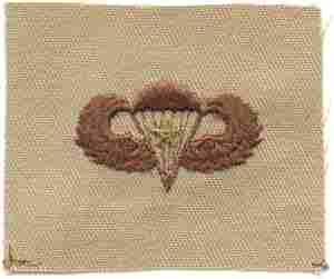 Para 1 Combat Jump with 1 star Badge, Cloth, Desert subdued