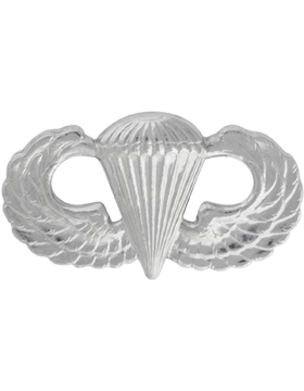Parachutist miniature wing in silver Ox - Saunders Military Insignia