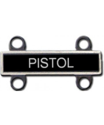Pistol Qualification Bar in silver oxide
