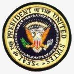 President United States logo patch with bullion threads