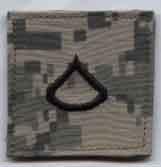 Private 1st Class, Army ACU Rank with Velcro - Saunders Military Insignia