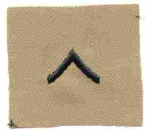 Private (E2) desert Chevron, collar - Saunders Military Insignia