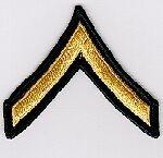 Private First Class (E2) Army Sleeve Chevron - Saunders Military Insignia