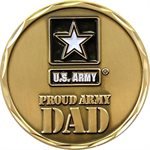 Proud Army Dad Presentation Coin - Saunders Military Insignia
