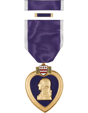 Purple Heart Medal in a 3 Piece Medal Box Set