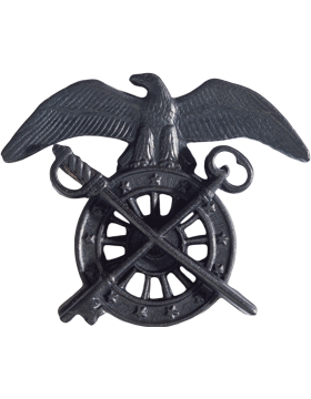 Quartermaster Officer Army branch of service badge in black metal - Saunders Military Insignia