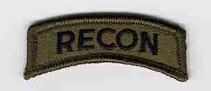 Recondo Tab in green subdued - Saunders Military Insignia